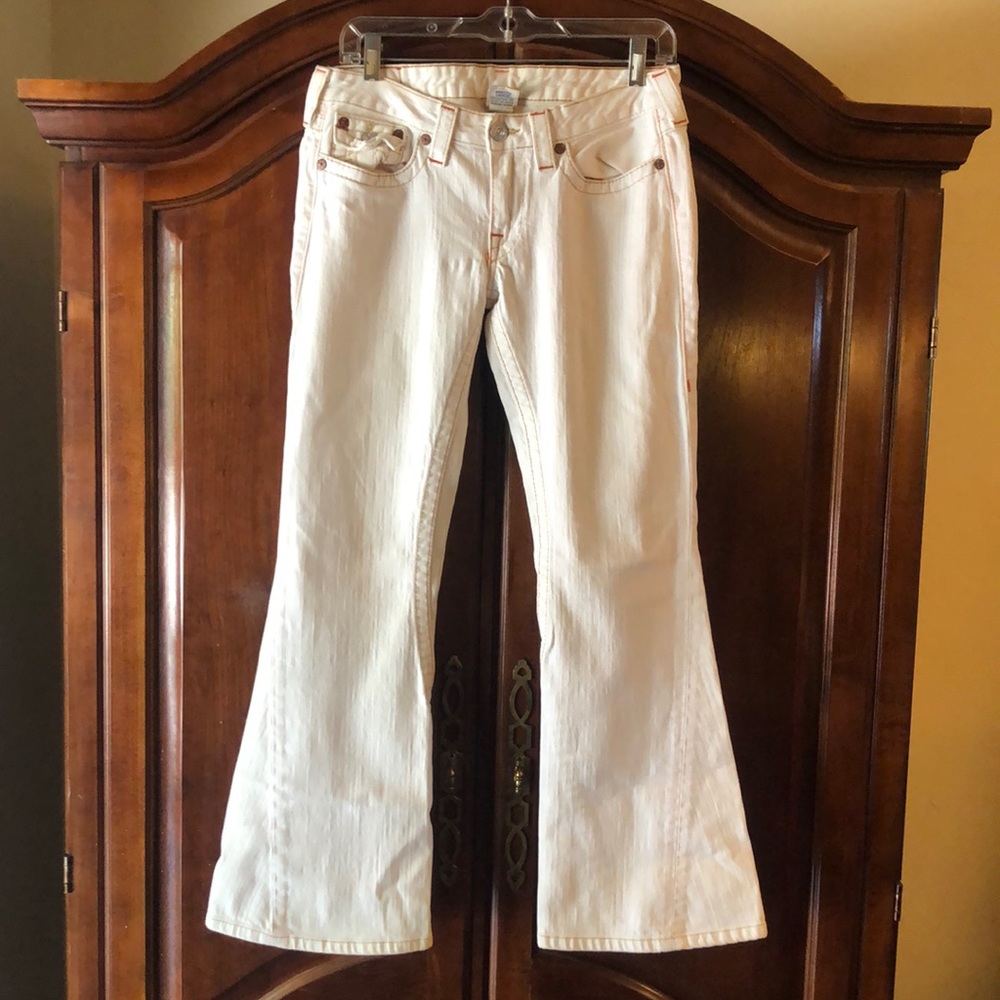 True Religion Women's Boot Cut Jeans - Cream